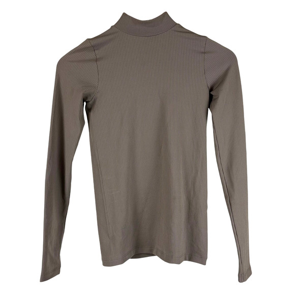 Athleta Renew Seamless Mock Neck Top Pyrite Women's Size XXS New Without Tags - Picture 4 of 8